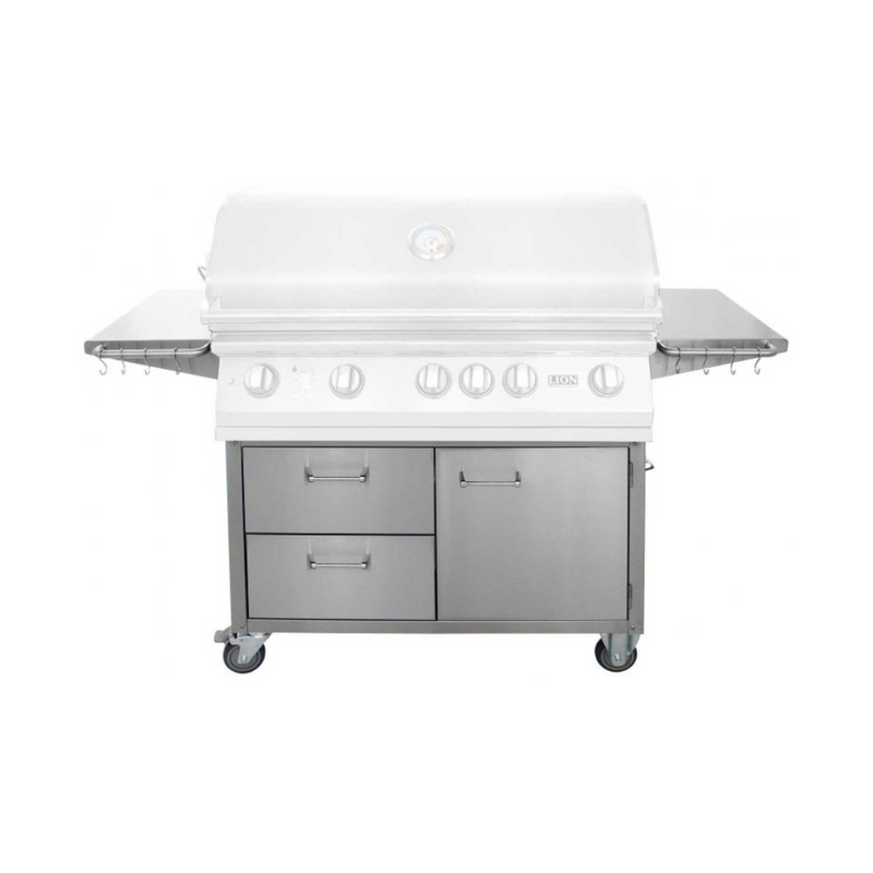 Lion 40-Inch Stainless Steel Grill Cart With Access Doors for L90000 (BBQ Grill not included