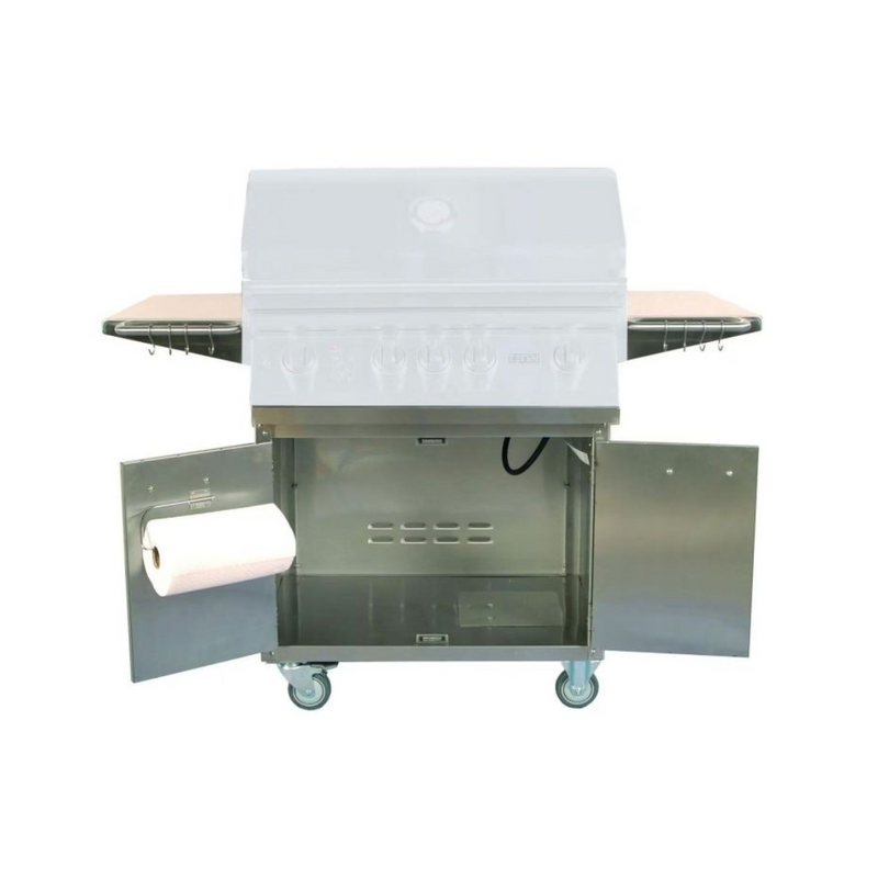 Lion 32-Inch Stainless Steel Grill Cart With Access Doors for L75000 (BBQ Grill not included)