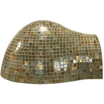 HPC Forno Hybrid Gas/Wood Fueled Mosaic Tile Pizza Oven on Wheeled Cart