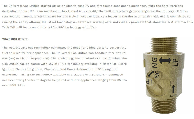 HPC Fire Torpedo H-Burner with Pan Electronic Ignition Gas Fire Pit Kit